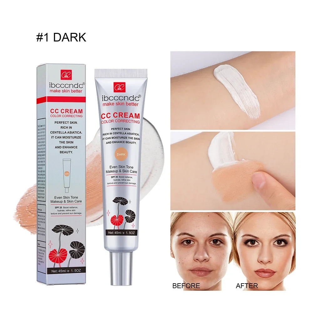 Moisturizing CC cream for natural-looking waterproof everyday makeup