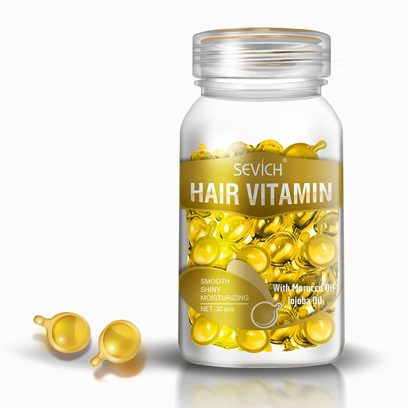 Sevich Smooth Silky Hair Vitamin Capsule Keratin Complex Oil Hair Care Repair Damaged Hair Serum Anti-Loss Moroccan Hair Oil
