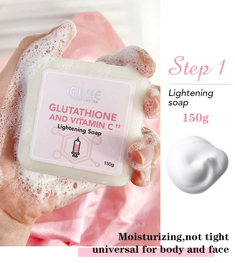 AILKE Glutathion and Vitamin C Whitening Set, Moisturizing, Remove Melanin, Freckles, Black Spots, Chloasma, Clean Ski ⭐⭐⭐⭐🌟 4.7 (170 Reviews)