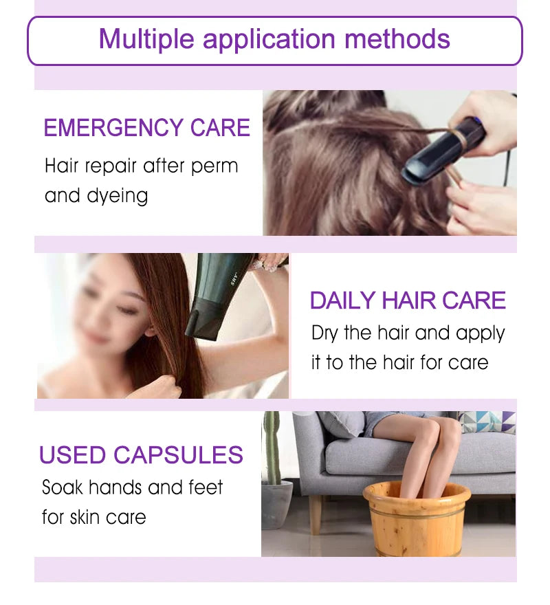 Sevich Smooth Silky Hair Vitamin Capsule Keratin Complex Oil Hair Care Repair Damaged Hair Serum Anti-Loss Moroccan Hair Oil