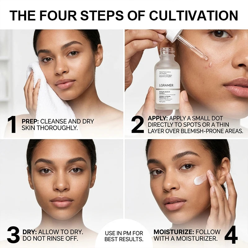 Salicylic Acid 2% Facial Essence, Acne-Fighting Serum for Blemish-Prone,Deep Moisturizing Skin,The Skin Facial Skin Essence New ⭐⭐⭐⭐🌟 4.8 (412 Reviews)