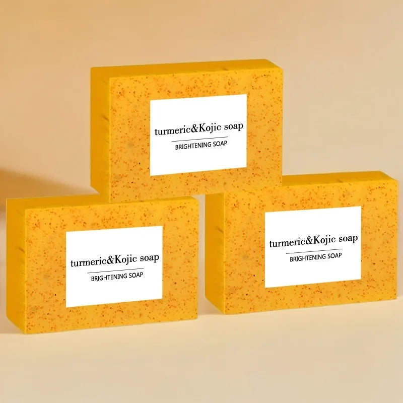 100g Turmeric Kojic Acid Soap with Lemon Granules – Exfoliating Body Scrub Bar for Bright, Smooth-Looking Skin ⭐⭐⭐⭐🌟 4.6 (590 Reviews)