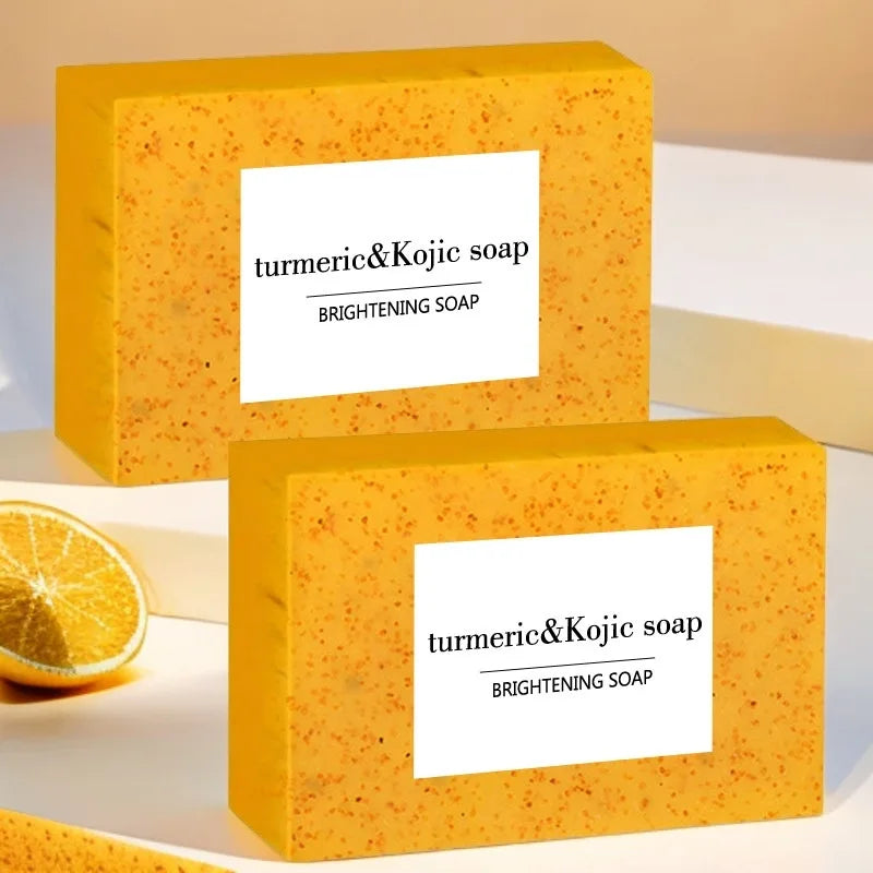 100g Turmeric Kojic Acid Soap with Lemon Granules – Exfoliating Body Scrub Bar for Bright, Smooth-Looking Skin ⭐⭐⭐⭐🌟 4.6 (590 Reviews)
