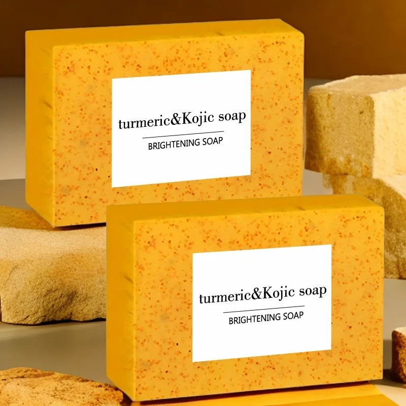 100g Turmeric Kojic Acid Soap with Lemon Granules – Exfoliating Body Scrub Bar for Bright, Smooth-Looking Skin ⭐⭐⭐⭐🌟 4.6 (590 Reviews)