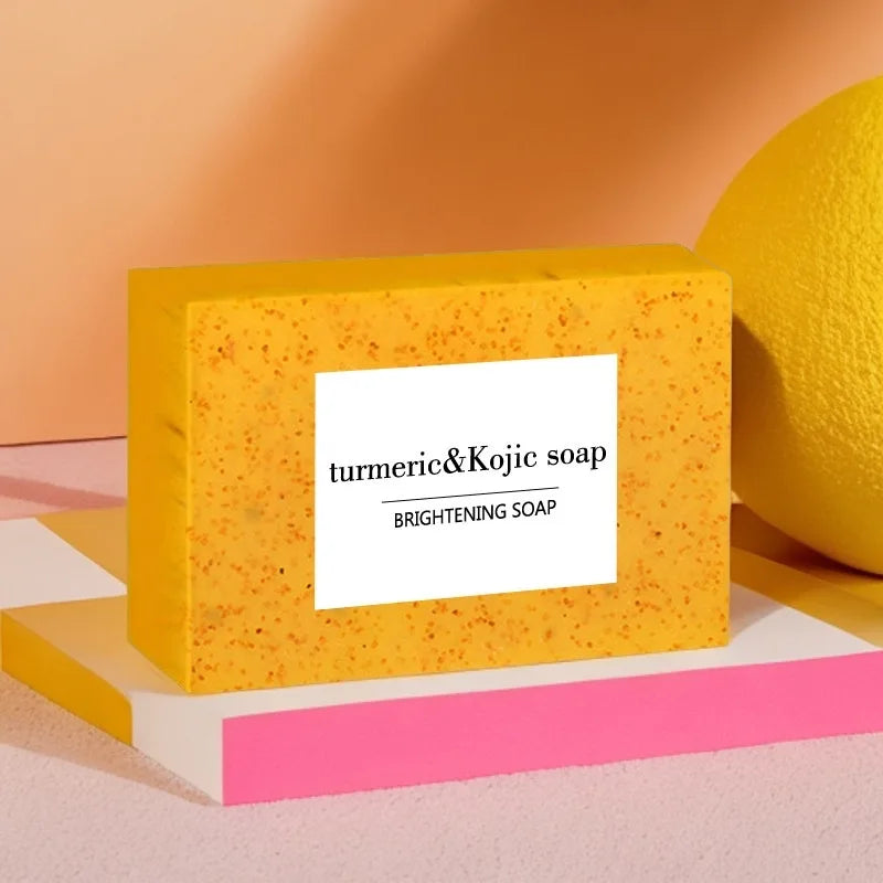 100g Turmeric Kojic Acid Soap with Lemon Granules – Exfoliating Body Scrub Bar for Bright, Smooth-Looking Skin ⭐⭐⭐⭐🌟 4.6 (590 Reviews)