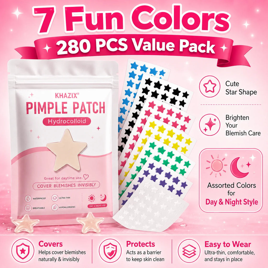Star-shaped acne patches in various sizes, gentle and non-irritating, effectively conceal pores—perfect as a gift, 280/40 pcs