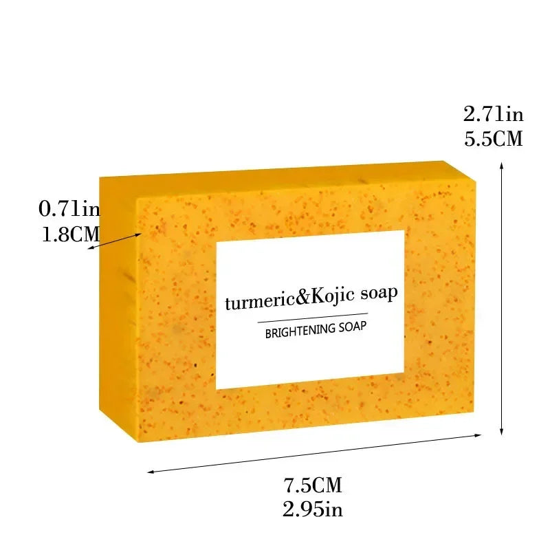 100g Turmeric Kojic Acid Soap with Lemon Granules – Exfoliating Body Scrub Bar for Bright, Smooth-Looking Skin ⭐⭐⭐⭐🌟 4.6 (590 Reviews)