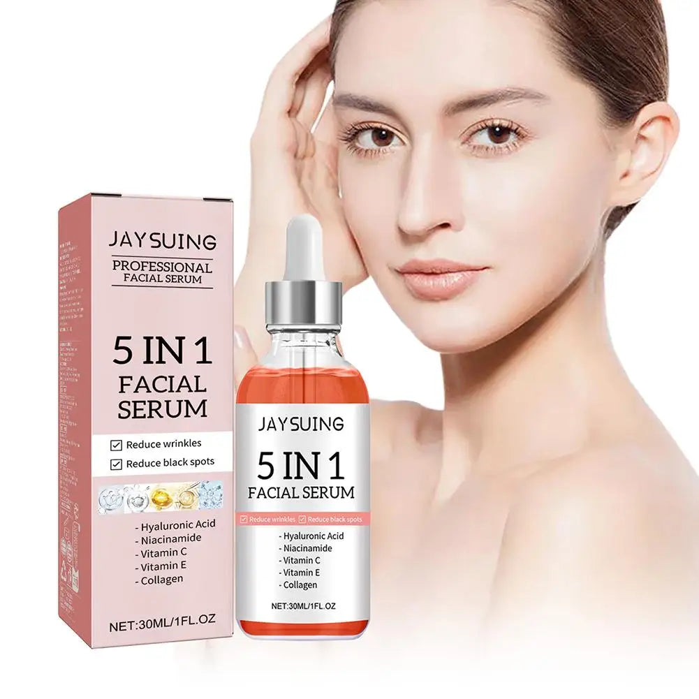 5-in-1 Vitamin C and Hyaluronic Acid Face Serum for hydrated, brightening skincare