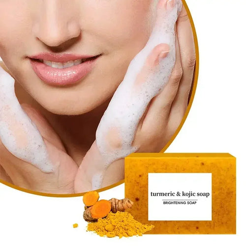 100g Turmeric Kojic Acid Soap with Lemon Granules – Exfoliating Body Scrub Bar for Bright, Smooth-Looking Skin ⭐⭐⭐⭐🌟 4.6 (590 Reviews)