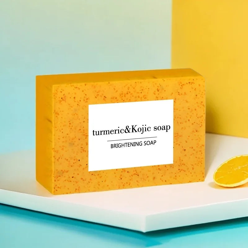 100g Turmeric Kojic Acid Soap with Lemon Granules – Exfoliating Body Scrub Bar for Bright, Smooth-Looking Skin ⭐⭐⭐⭐🌟 4.6 (590 Reviews)