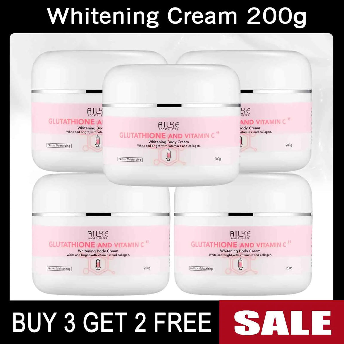 AILKE Glutathion and Vitamin C Whitening Set, Moisturizing, Remove Melanin, Freckles, Black Spots, Chloasma, Clean Ski ⭐⭐⭐⭐🌟 4.7 (170 Reviews)