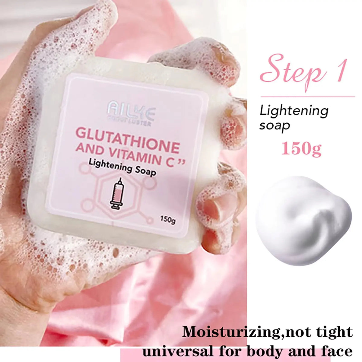 AILKE Glutathion and Vitamin C Whitening Set, Moisturizing, Remove Melanin, Freckles, Black Spots, Chloasma, Clean Ski ⭐⭐⭐⭐🌟 4.7 (170 Reviews)