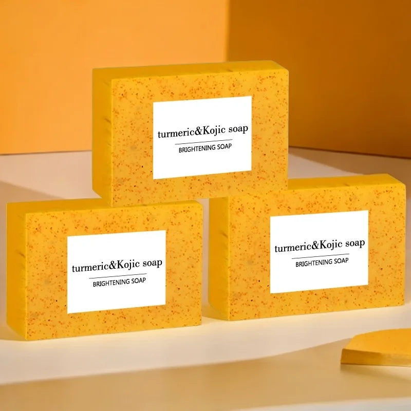 100g Turmeric Kojic Acid Soap with Lemon Granules – Exfoliating Body Scrub Bar for Bright, Smooth-Looking Skin ⭐⭐⭐⭐🌟 4.6 (590 Reviews)