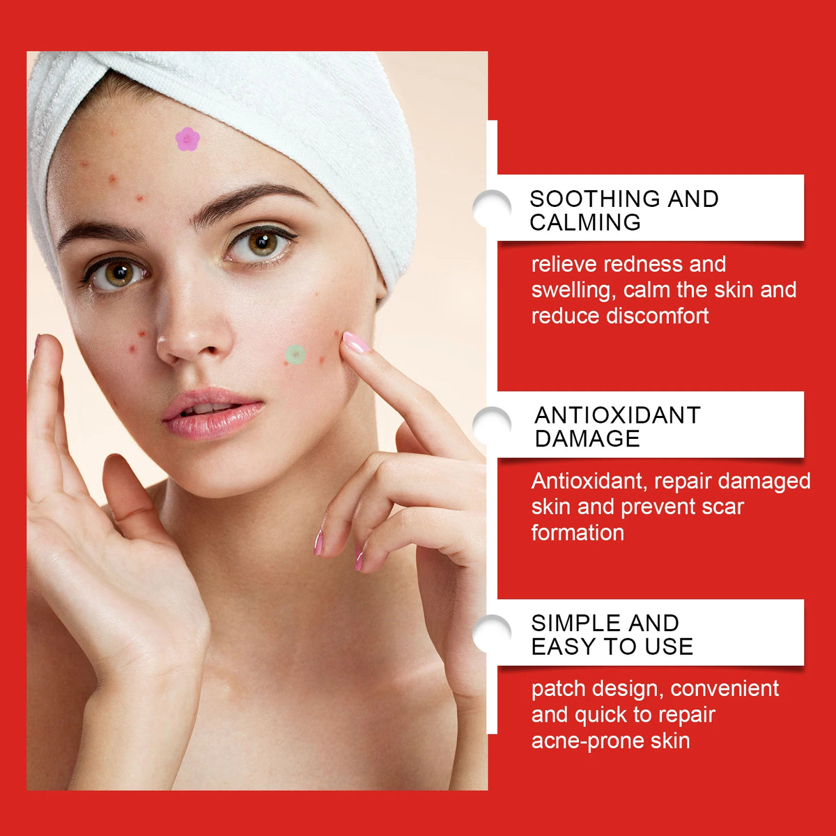 Salicylic Acid Acne Pimple Patches – 240pcs Colorful Spot Stickers