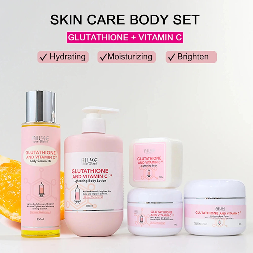AILKE Glutathion and Vitamin C Whitening Set, Moisturizing, Remove Melanin, Freckles, Black Spots, Chloasma, Clean Ski ⭐⭐⭐⭐🌟 4.7 (170 Reviews)