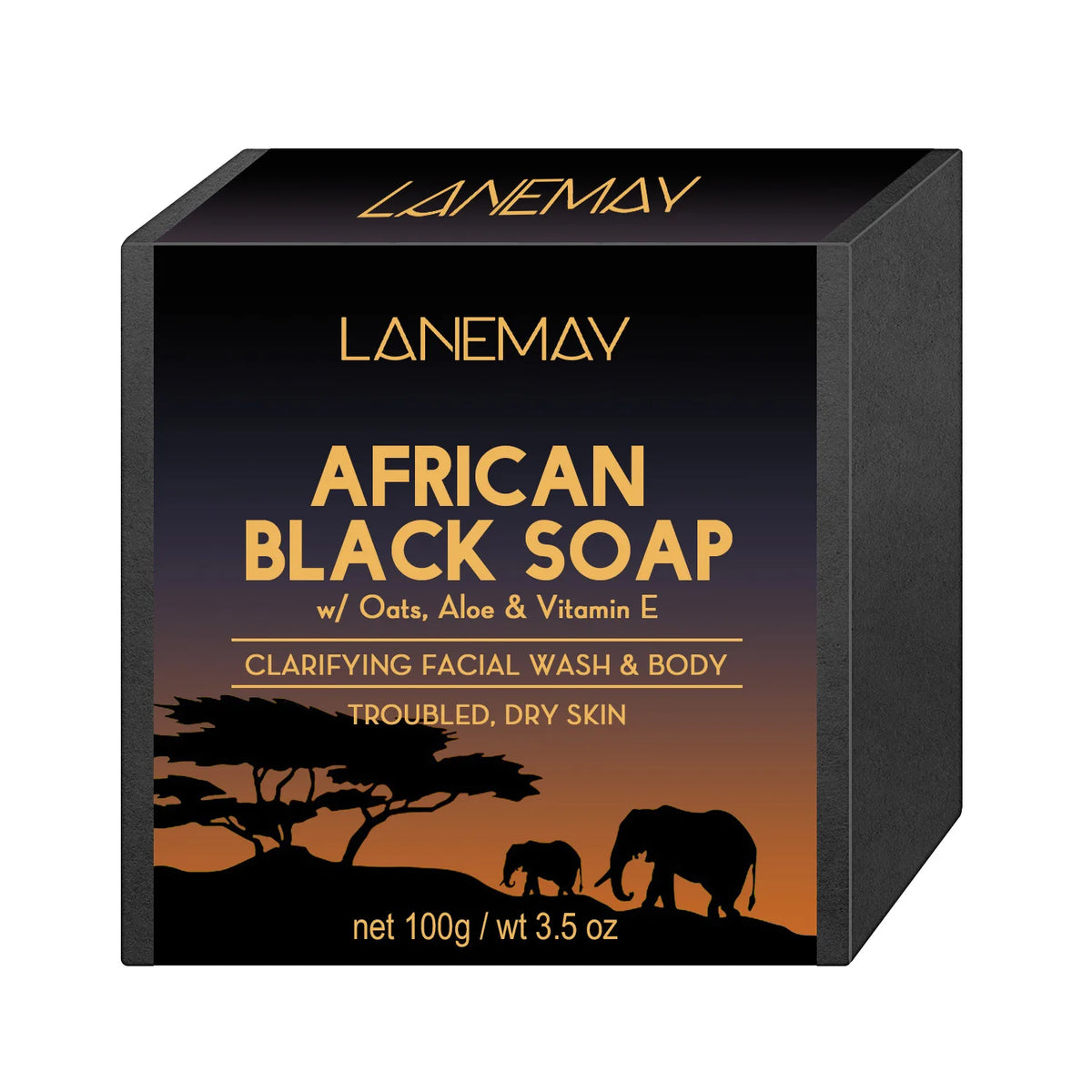 100g AFRICAN BLACK SOAP Shea Butter Bar Moisturizing Acne Treatment Cleanser for Clear Skin Care Deep Cleaning Glowing ⭐⭐⭐⭐🌟 4.9 (352Reviews)