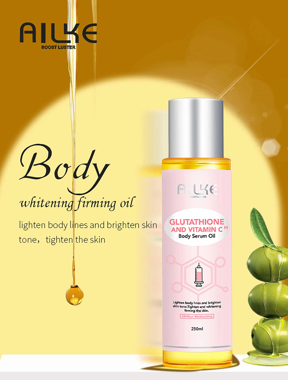 AILKE Glutathion and Vitamin C Whitening Set, Moisturizing, Remove Melanin, Freckles, Black Spots, Chloasma, Clean Ski ⭐⭐⭐⭐🌟 4.7 (170 Reviews)