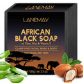 100g AFRICAN BLACK SOAP Shea Butter Bar Moisturizing Acne Treatment Cleanser for Clear Skin Care Deep Cleaning Glowing ⭐⭐⭐⭐🌟 4.9 (352Reviews)