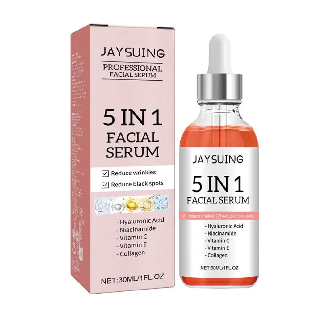 5-in-1 Vitamin C and Hyaluronic Acid Face Serum for hydrated, brightening skincare