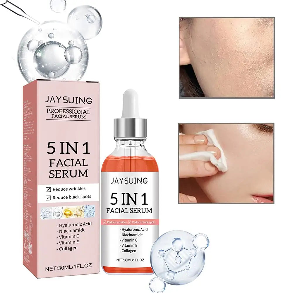 5-in-1 Vitamin C and Hyaluronic Acid Face Serum for hydrated, brightening skincare